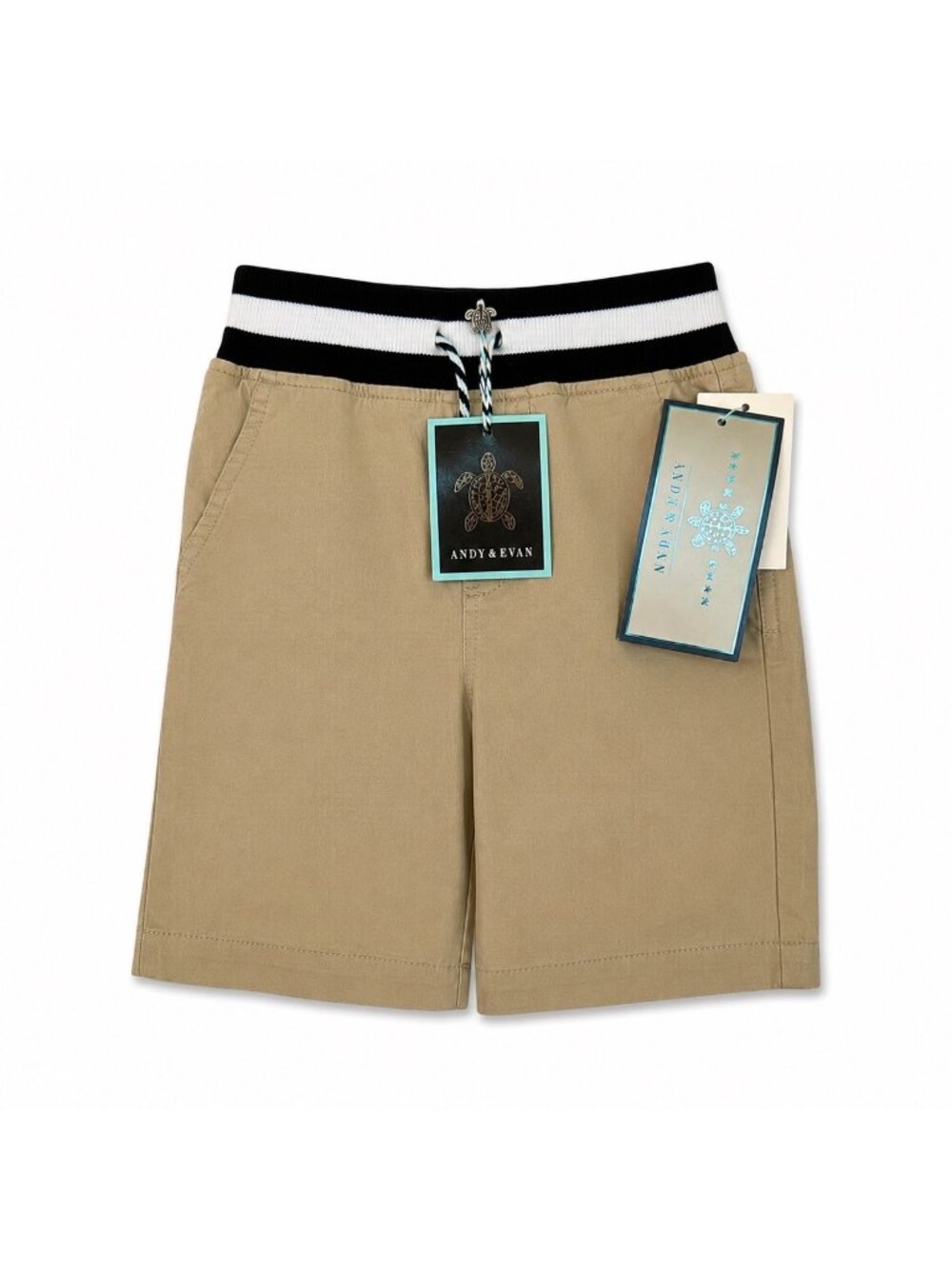Andy & Evan Boys Khaki Shorts 2T NWT Elastic Waist Pull On